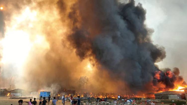 rohingya camp fire 15 dead says UN