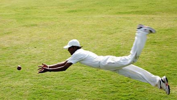 batsman critically injures fielder