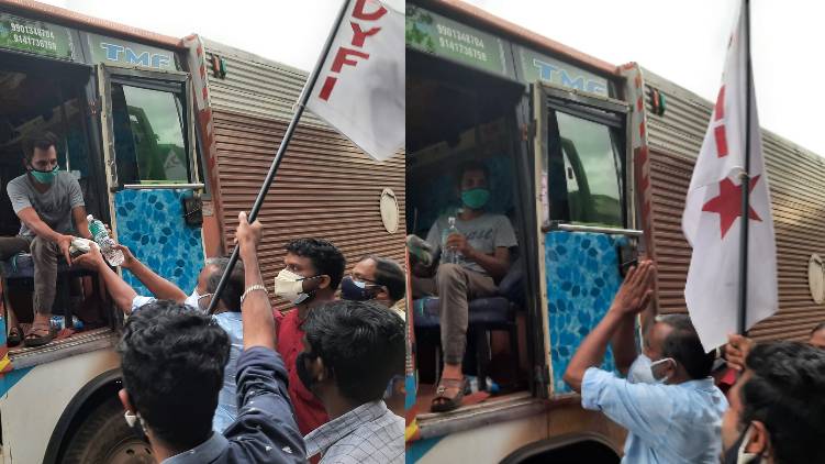 dyfi and p prasad distribute food packets