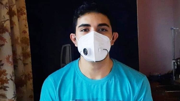 thrissur students invents mask with mic and speaker