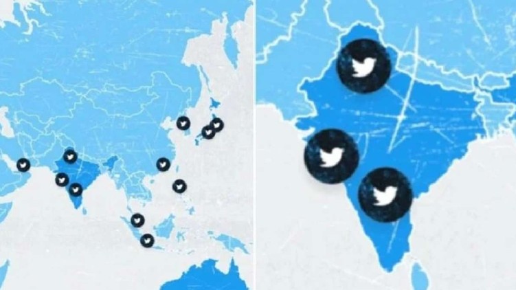twitter indian map