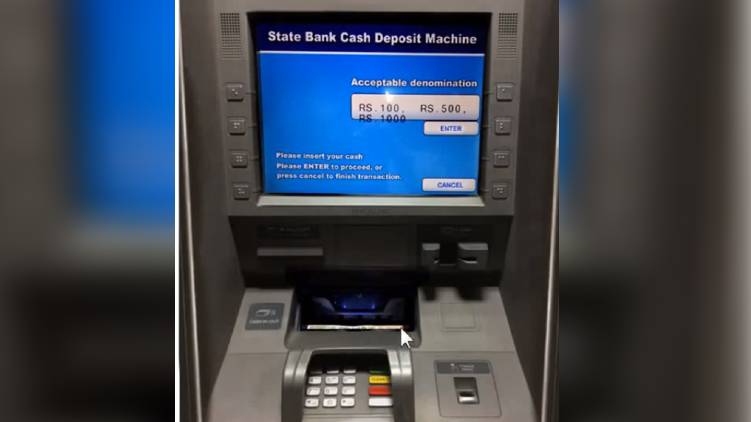 sbi cash deposit machine