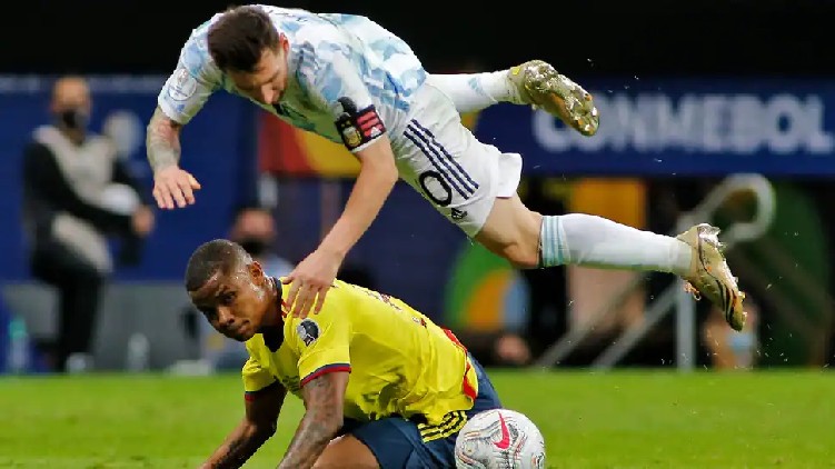 colombia yellow cards argentina