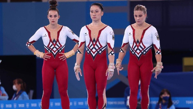 Gymnastics team wears unitards