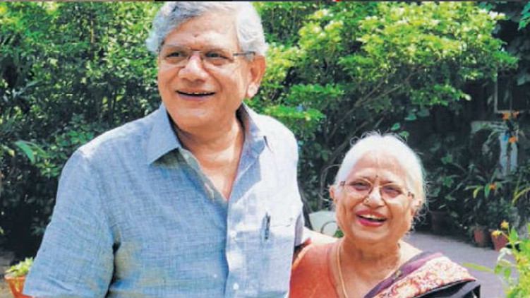 sitaram yechuri's mother passes away