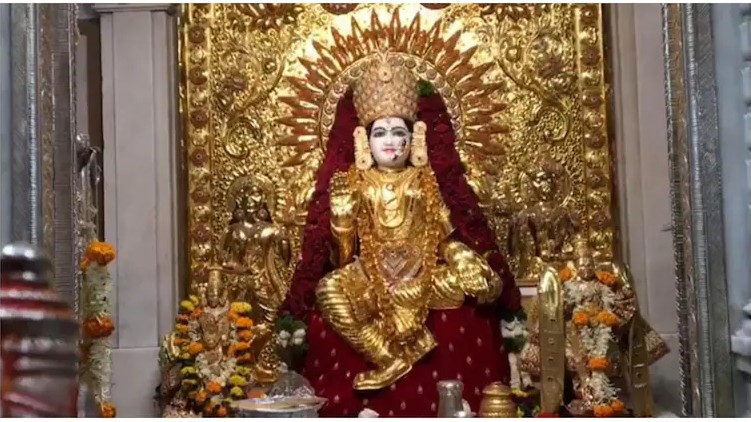 Mahalakshmi idol gold saree