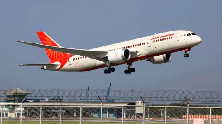 air india flight takes off early