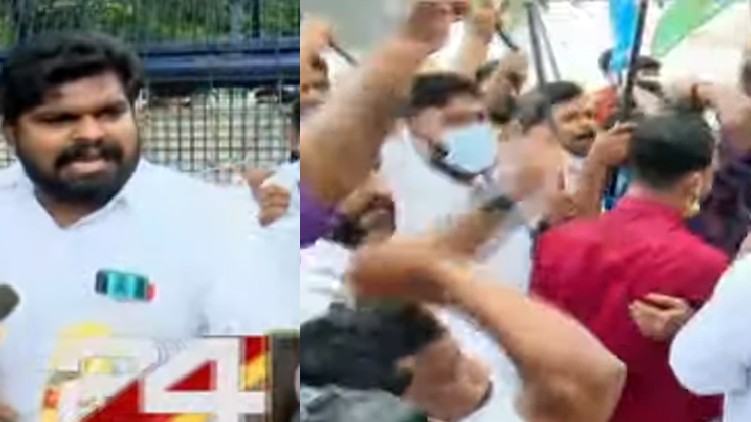 joju george-congress protest