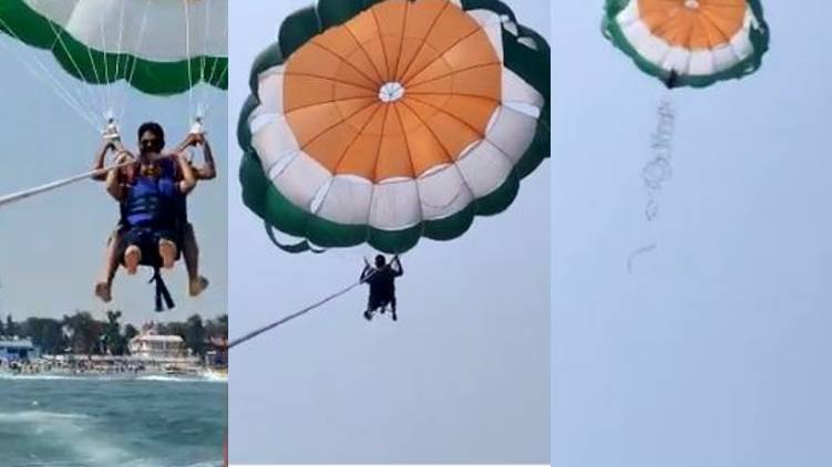 couple parasailing accident video