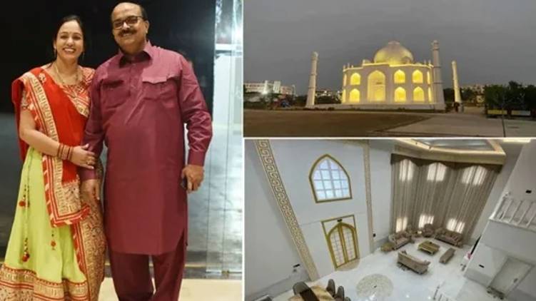 man gifts wife taj mahal