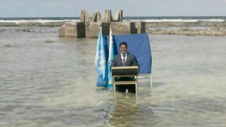 tuvalu minister climate change speech