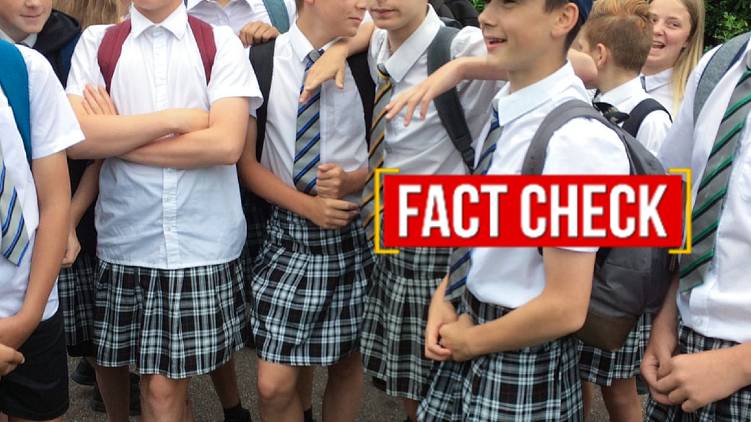 boys wearing skirts fact check