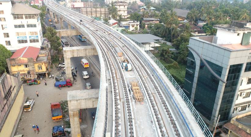 kochi metro petta sn junction trial run