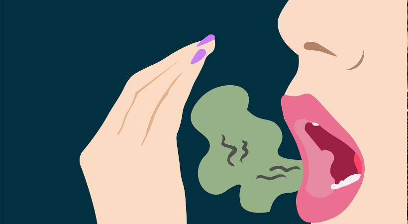 Bad breath issue symptom