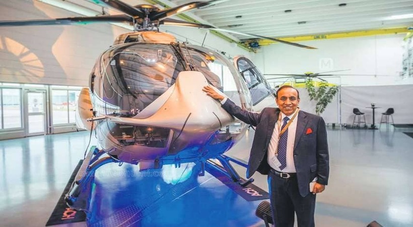 luxury helicopter airbus h145 owned by ravi-pillai