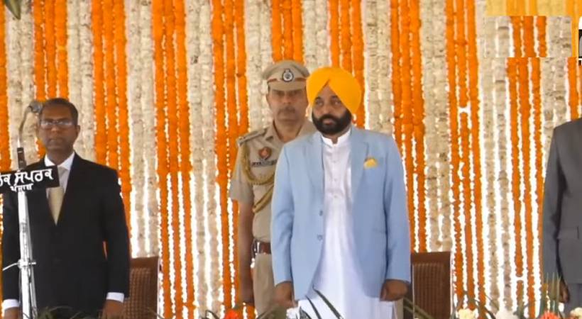 bhagwant mann sworn in as punjab cm