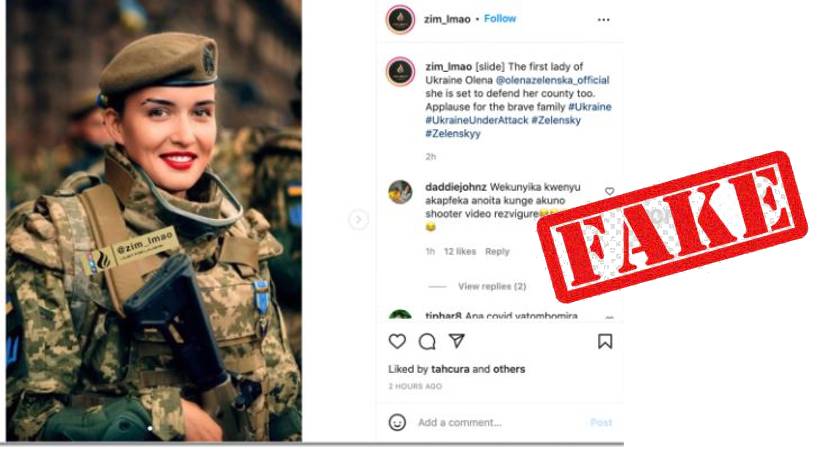 Vladimir zelensky wife fighting war fact check