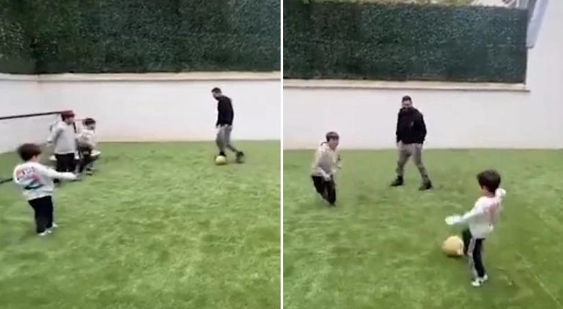 messi-plays-football-with-his-sons-his-wife-requests-him-to-let-the-kids-win