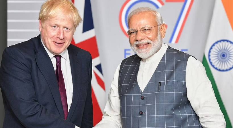 Boris Johnson Modi meeting