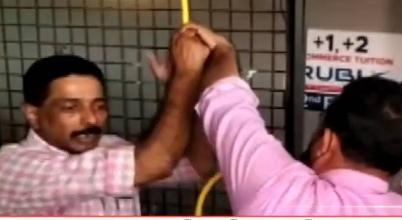 contractor suicide threat in kseb office