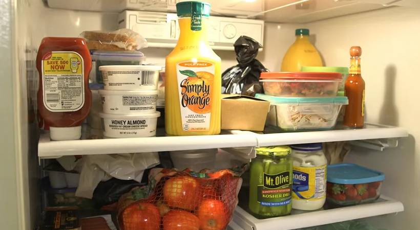 food stored in fridge