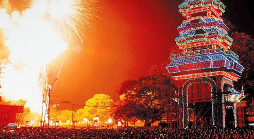 permission to see Thrissur Pooram Sample Fireworks