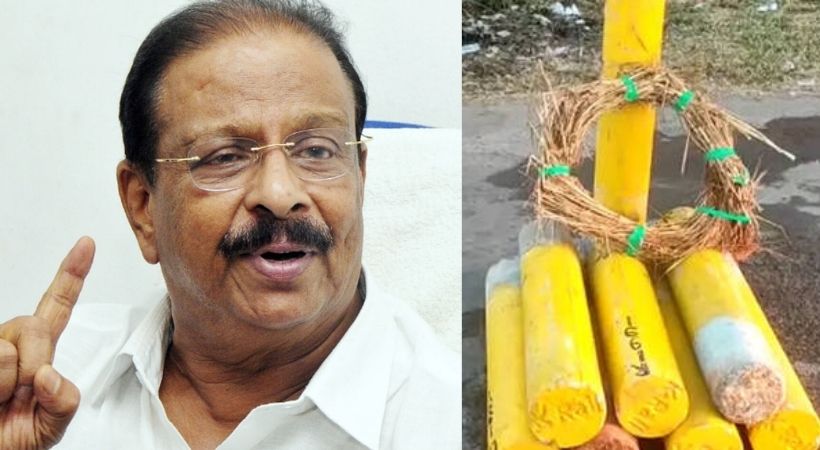 k sudhakaran about silver line survey stone