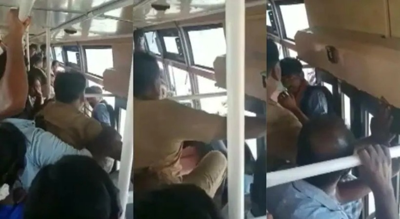 Thiruvallur: Bus conductor kicks passenger, video goes viral