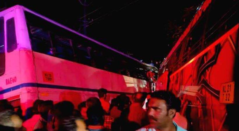 kollam madathara bus accident