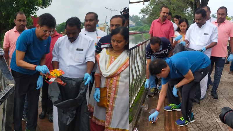 piyush goyal cleaned waste cleaned in kochi
