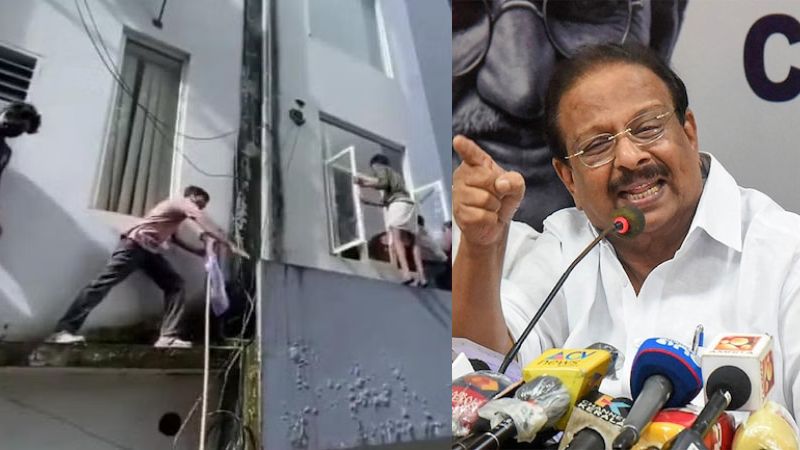 k sudhakaran says they will reacts to the sfi attacks in wayanad
