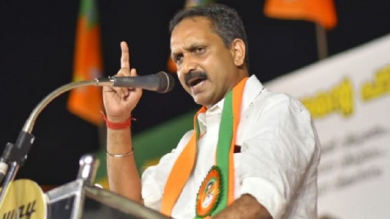 crime branch imposes new charge against k surendran in manjeswaram bribery case