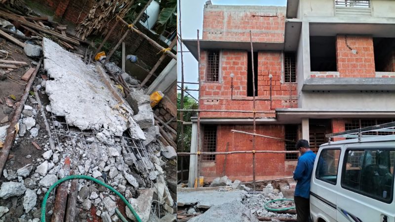 building collapse in kollam two died