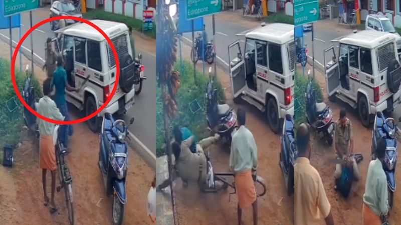 police conquered the accused who tried to attack si