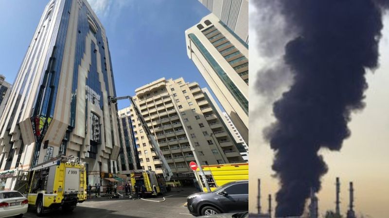 fire accident abu dhabi 19 injured