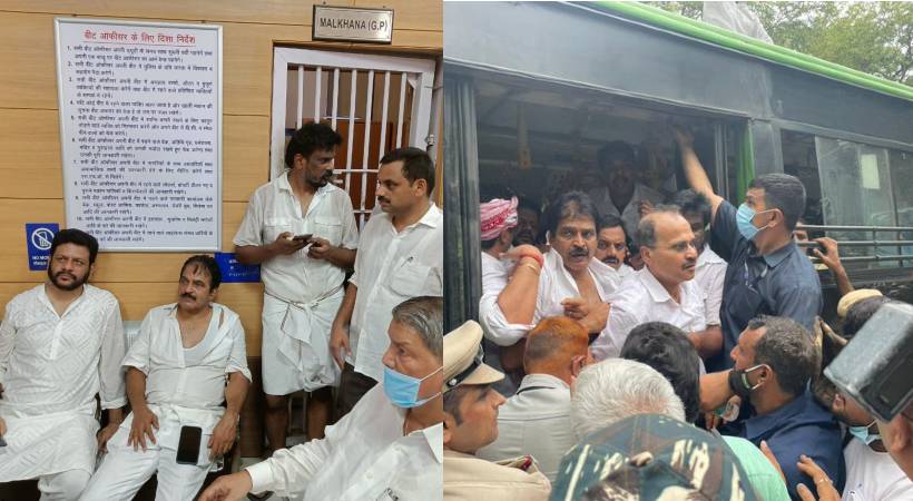 kc venugopal collapsed congress leaders arrested