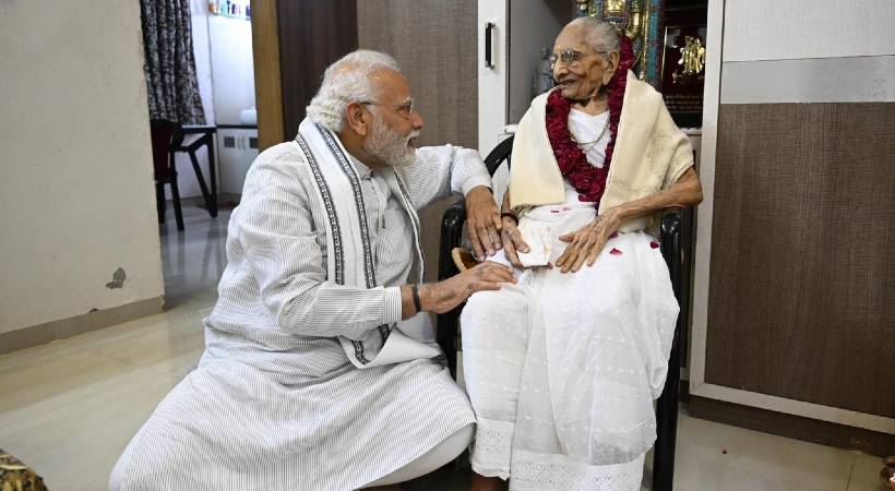 narendra modi mother birthday