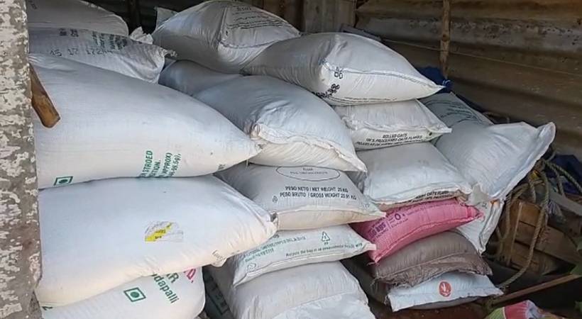 105 kg ration rice illegally stored