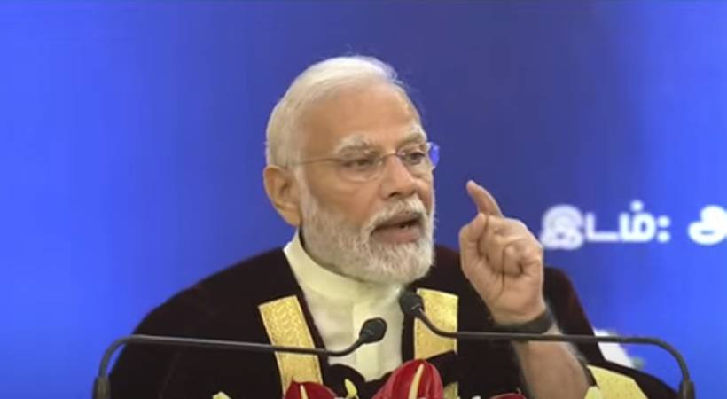 PM Modi delivers convocation address at Anna University