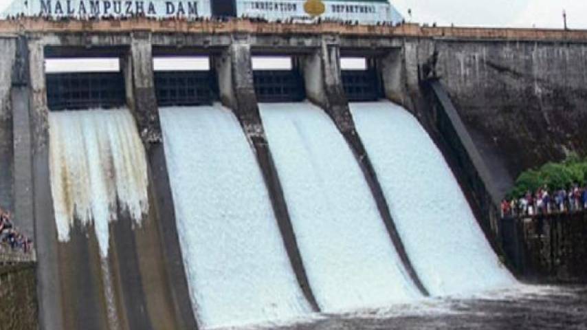 Shutter opening of Malampuzha Dam