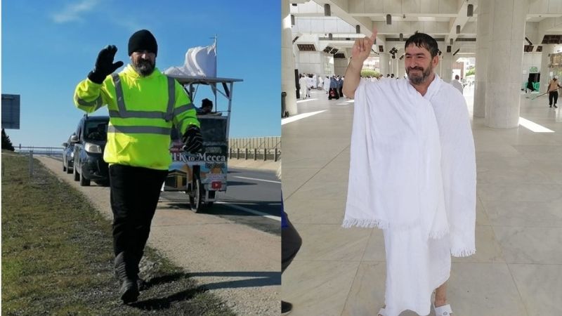 british pilgrim walk from the uk to saudi for hajj