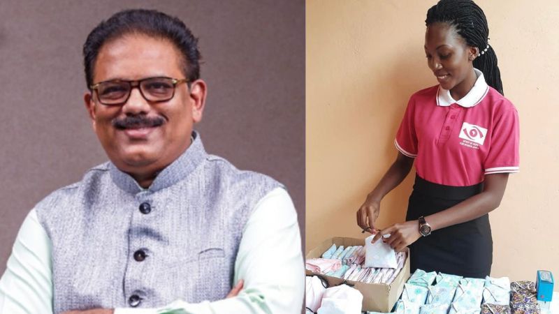 A V Anoop Helps Spirit Of Africa Menstrual Hygiene Organization