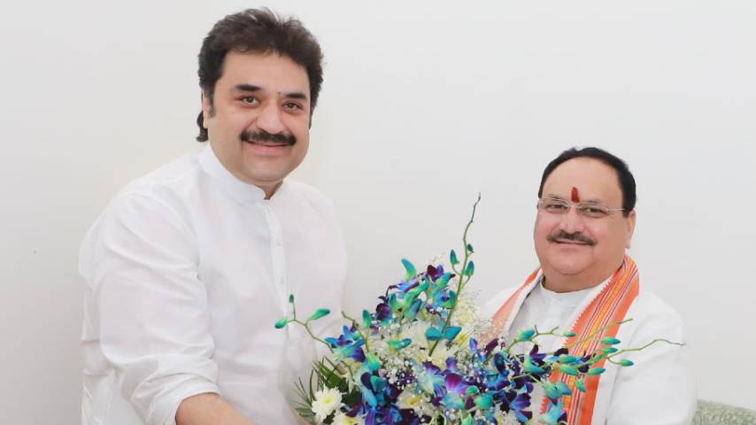 Congress MLA Kuldeep Bishnoi met bjp President jp nadda