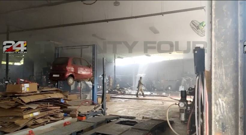 kochi seaport airport road workshop fire