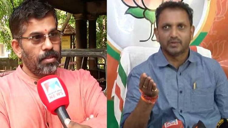 k.surendran ridiculed swami sandeepananda giri