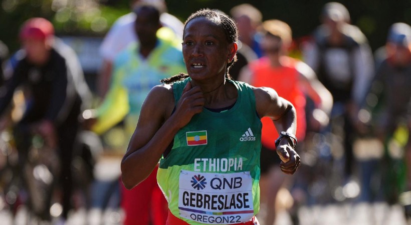 Gebreslase women marathon record