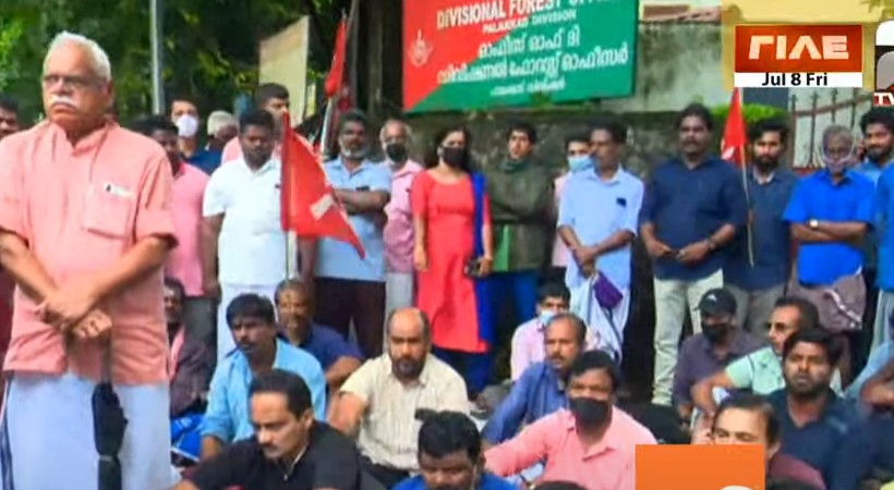 palakkad elephant attack protest
