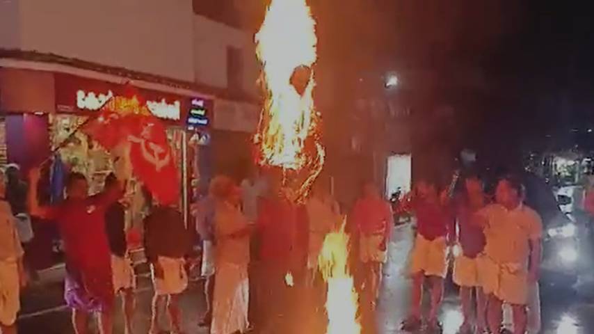 Remarks against KK Rema; RMPI protests by burning MM Mani's effigy