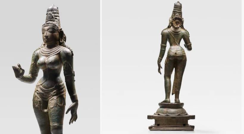 12th century parvati devi idol found