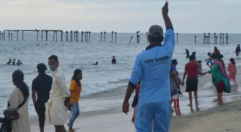 drunken man jumped into the sea